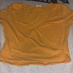 Yellow crop top size small